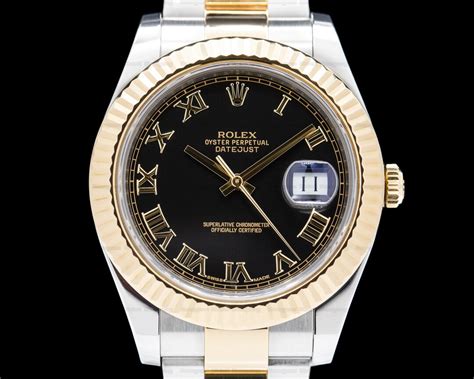 rolex date just 116633 roman black dial|Rolex 116333.